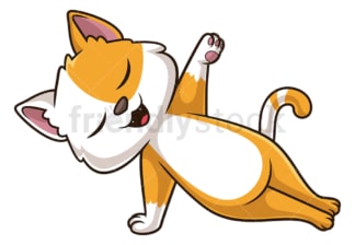 Cat doing yoga. PNG - JPG and vector EPS (infinitely scalable).