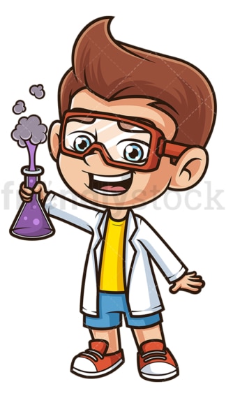 Cute boy scientist. PNG - JPG and vector EPS (infinitely scalable).