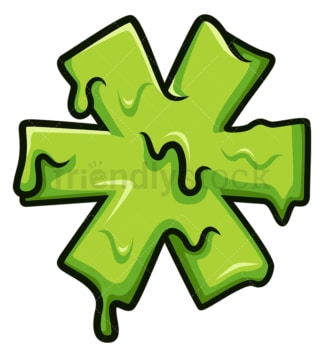 Slime asterisk symbol. PNG - JPG and vector EPS file formats (infinitely scalable). Image isolated on transparent background.