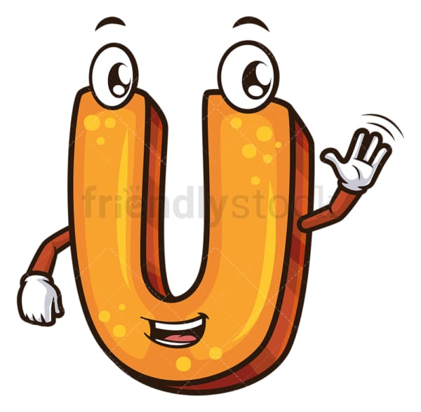 Cartoon Letter U Vector Clipart FriendlyStock