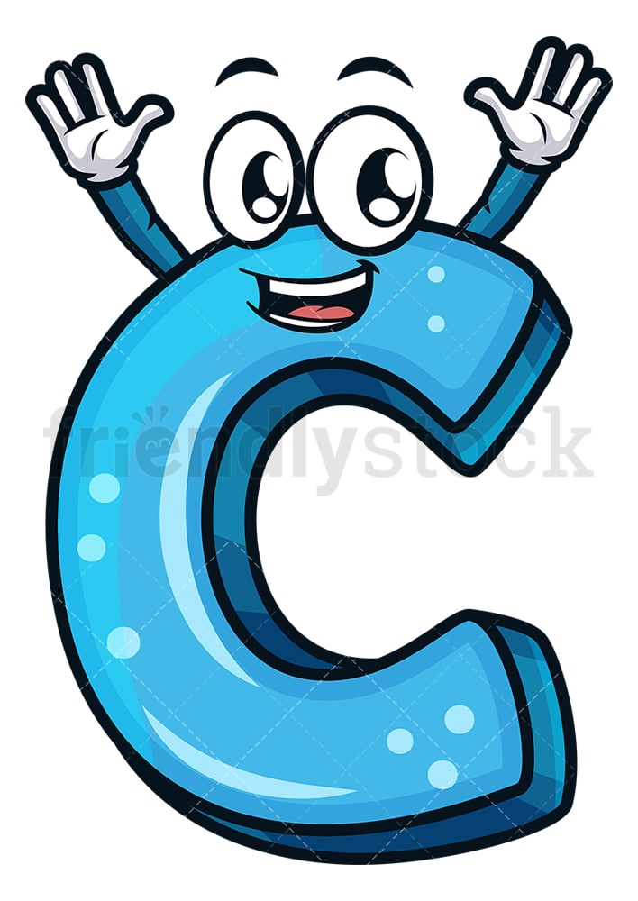 Cartoon Letter C Vector Clipart - FriendlyStock