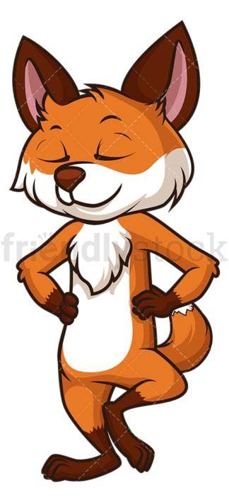 Fox doing yoga. PNG - JPG and vector EPS (infinitely scalable).