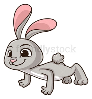 Bunny working out. PNG - JPG and vector EPS (infinitely scalable).