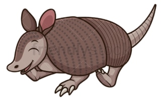 Happy armadillo. PNG - JPG and vector EPS (infinitely scalable).