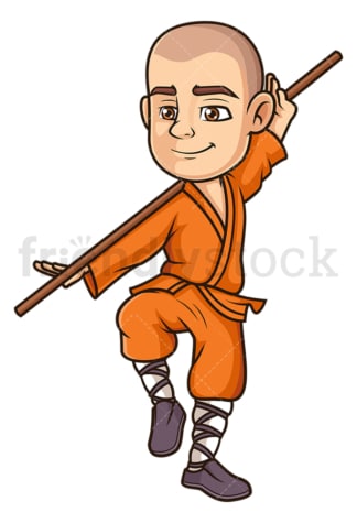 Shaolin monk fighter. PNG - JPG and vector EPS (infinitely scalable).