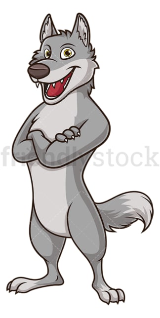 Friendly wolf. PNG - JPG and vector EPS (infinitely scalable).