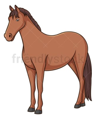 Horse standing on all fours. PNG - JPG and vector EPS (infinitely scalable).