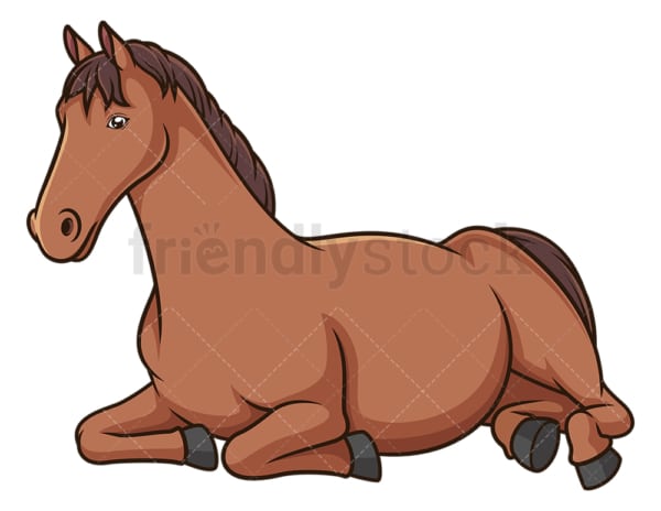 Horse lying down. PNG - JPG and vector EPS (infinitely scalable).