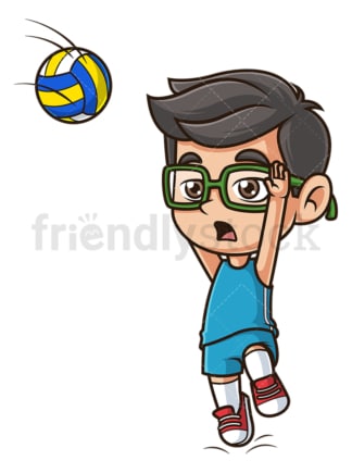 Kid playing volleyball. PNG - JPG and vector EPS (infinitely scalable).