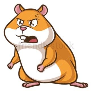 Angry hamster. PNG - JPG and vector EPS (infinitely scalable).