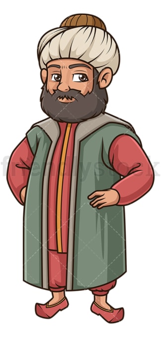 Sultan Osman I Cartoon Clipart Vector - FriendlyStock
