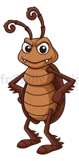 Serious cockroach. PNG - JPG and vector EPS file formats (infinitely scalable). Image isolated on transparent background.