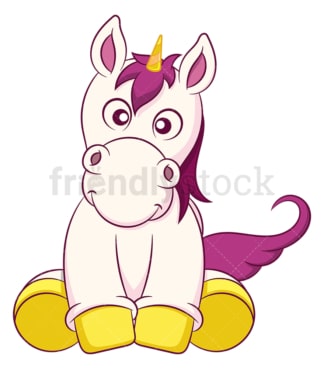 Curious unicorn. PNG - JPG and vector EPS (infinitely scalable).