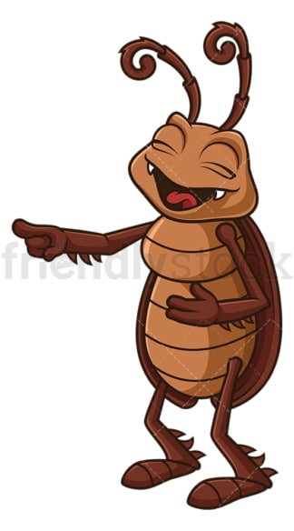 Cockroach laughing. PNG - JPG and vector EPS file formats (infinitely scalable). Image isolated on transparent background.