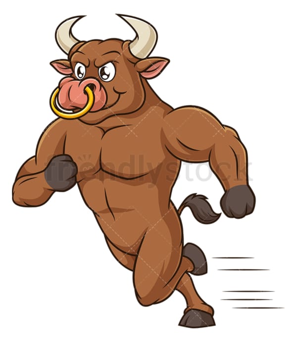 Bull running. PNG - JPG and vector EPS (infinitely scalable).