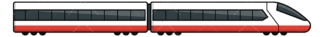 Bullet train side view. PNG - JPG and vector EPS file formats (infinitely scalable). Image isolated on transparent background.