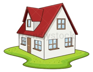 Single family house. PNG - JPG and vector EPS (infinitely scalable).