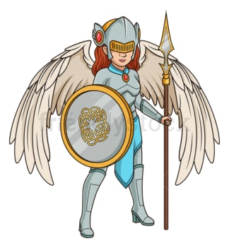 Valkyrie in heavy armor. PNG - JPG and vector EPS (infinitely scalable).