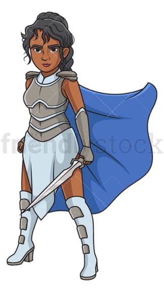 Valkyrie with cape and sword. PNG - JPG and vector EPS (infinitely scalable).