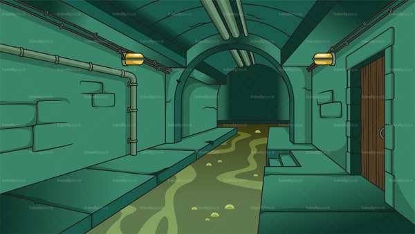 City sewer background in 16:9 aspect ratio. PNG - JPG and vector EPS file formats (infinitely scalable).