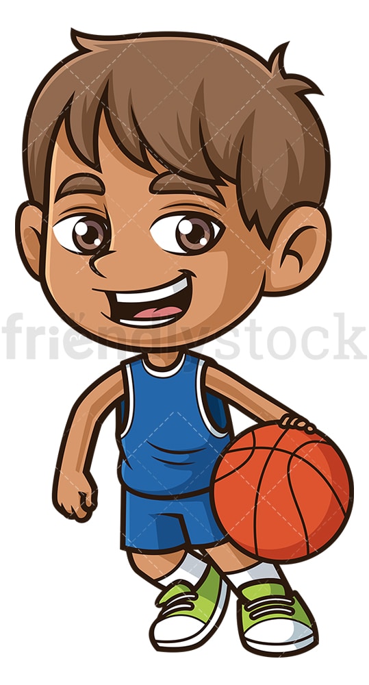 Hispanic boy playing basketball. PNG - JPG and vector EPS (infinitely scalable).