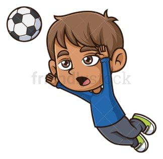 Hispanic boy soccer goalkeeper. PNG - JPG and vector EPS (infinitely scalable).
