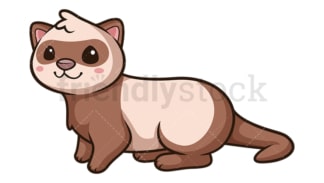 Chibi kawaii polecat. PNG - JPG and vector EPS (infinitely scalable).