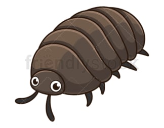 Cute pill bug. PNG - JPG and vector EPS file formats (infinitely scalable). Image isolated on transparent background.