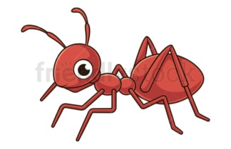 Cute ant. PNG - JPG and vector EPS file formats (infinitely scalable). Image isolated on transparent background.