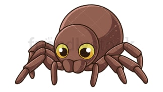 Cute spider. PNG - JPG and vector EPS file formats (infinitely scalable). Image isolated on transparent background.