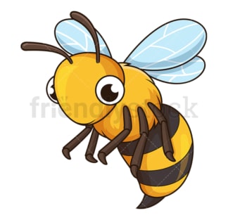 Cute wasp. PNG - JPG and vector EPS file formats (infinitely scalable). Image isolated on transparent background.