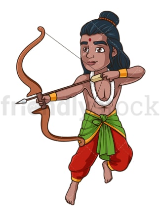 Hindu god rama. PNG - JPG and vector EPS file formats (infinitely scalable). Image isolated on transparent background.