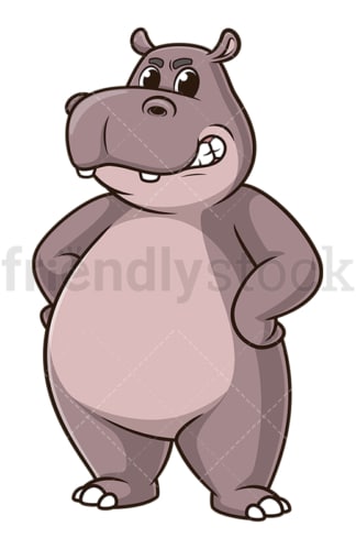 Angry hippo. PNG - JPG and vector EPS (infinitely scalable).