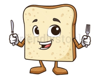 Hungry toast bread. PNG - JPG and vector EPS (infinitely scalable).
