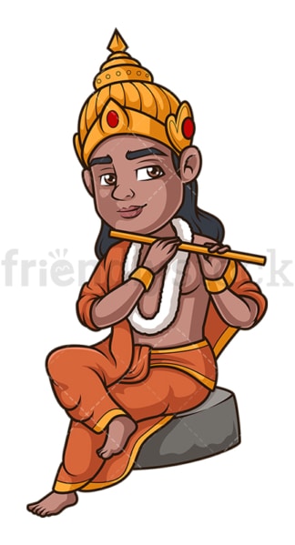 Hindu god krishna. PNG - JPG and vector EPS file formats (infinitely scalable). Image isolated on transparent background.