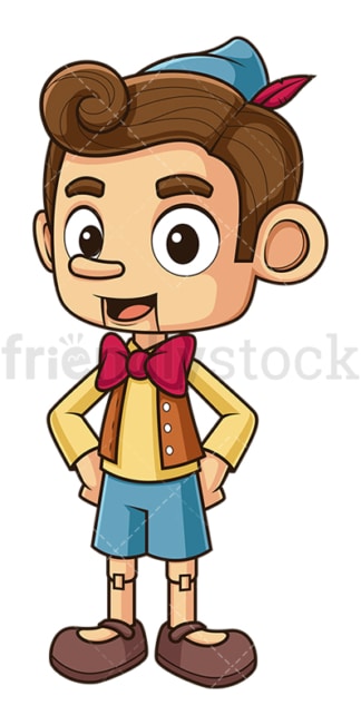 Cute pinocchio. PNG - JPG and vector EPS (infinitely scalable).