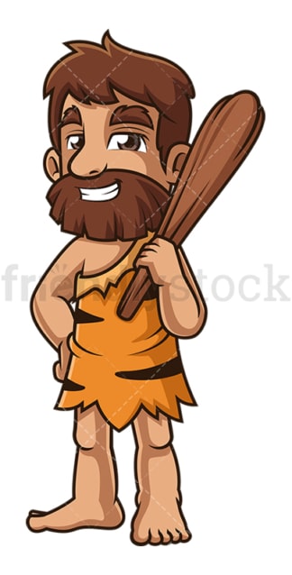 Young caveman. PNG - JPG and vector EPS (infinitely scalable).