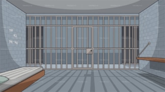 Prison cell background in 16:9 aspect ratio. PNG - JPG and vector EPS file formats (infinitely scalable).