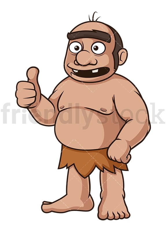 Goofy caveman. PNG - JPG and vector EPS (infinitely scalable).
