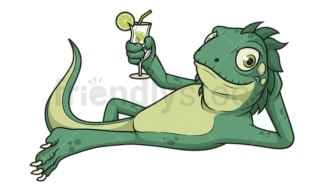 Iguana on vacation. PNG - JPG and vector EPS (infinitely scalable).