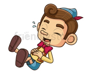 Pinocchio laughing. PNG - JPG and vector EPS (infinitely scalable).