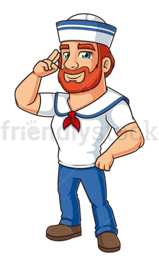 Sailor saluting. PNG - JPG and vector EPS (infinitely scalable).