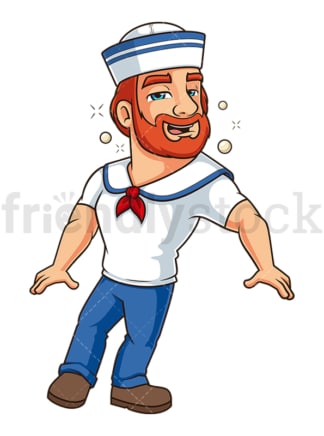 Drunk sailor. PNG - JPG and vector EPS (infinitely scalable).