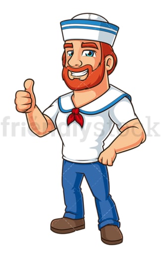 Sailor thumbs up. PNG - JPG and vector EPS (infinitely scalable).