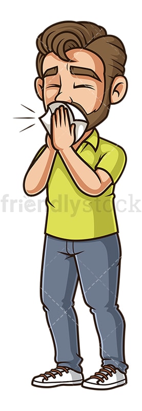 Dude coughing. PNG - JPG and vector EPS (infinitely scalable).