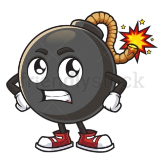 Angry bomb. PNG - JPG and vector EPS (infinitely scalable).