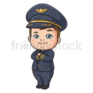 Modern baby pilot. PNG - JPG and vector EPS file formats (infinitely scalable). Image isolated on transparent background.
