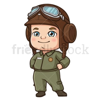 Vintage baby pilot. PNG - JPG and vector EPS file formats (infinitely scalable). Image isolated on transparent background.