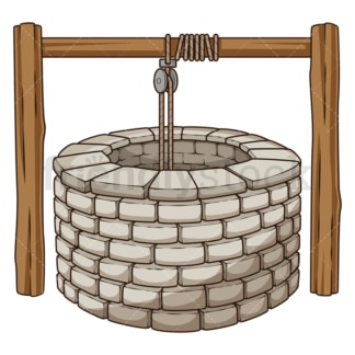 Brick well. PNG - JPG and vector EPS file formats (infinitely scalable). Image isolated on transparent background.