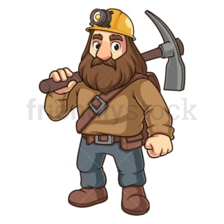 Dwarf miner. PNG - JPG and vector EPS (infinitely scalable).